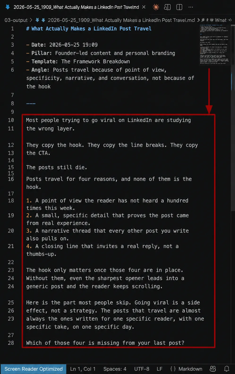 Output given by Claude code
