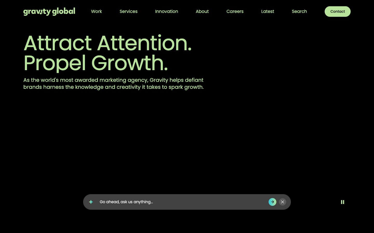 Gravity Global homepage