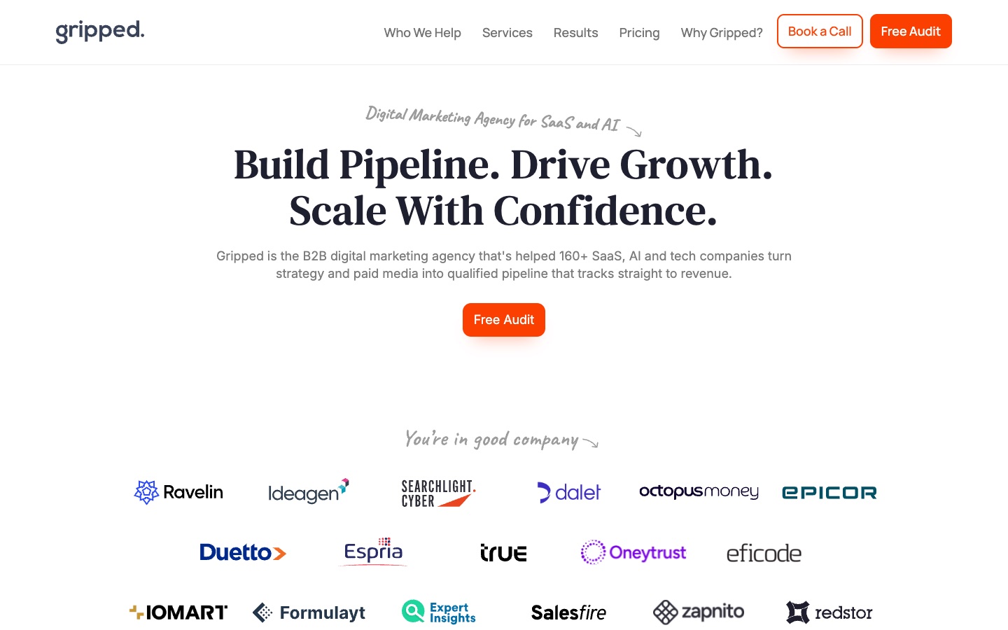 Gripped homepage