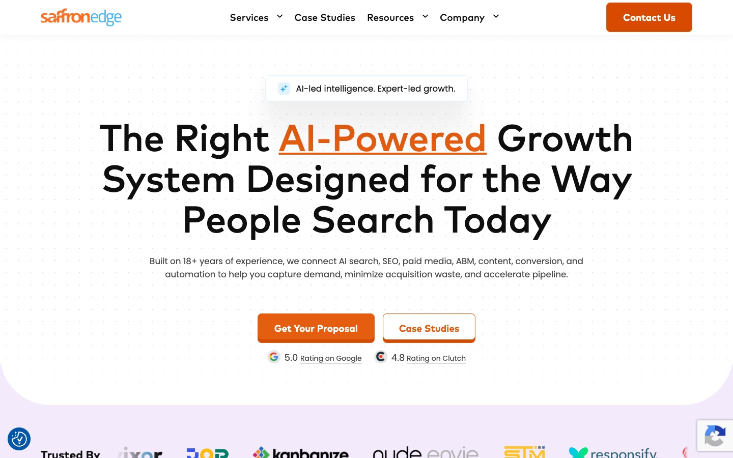 Saffron Edge homepage