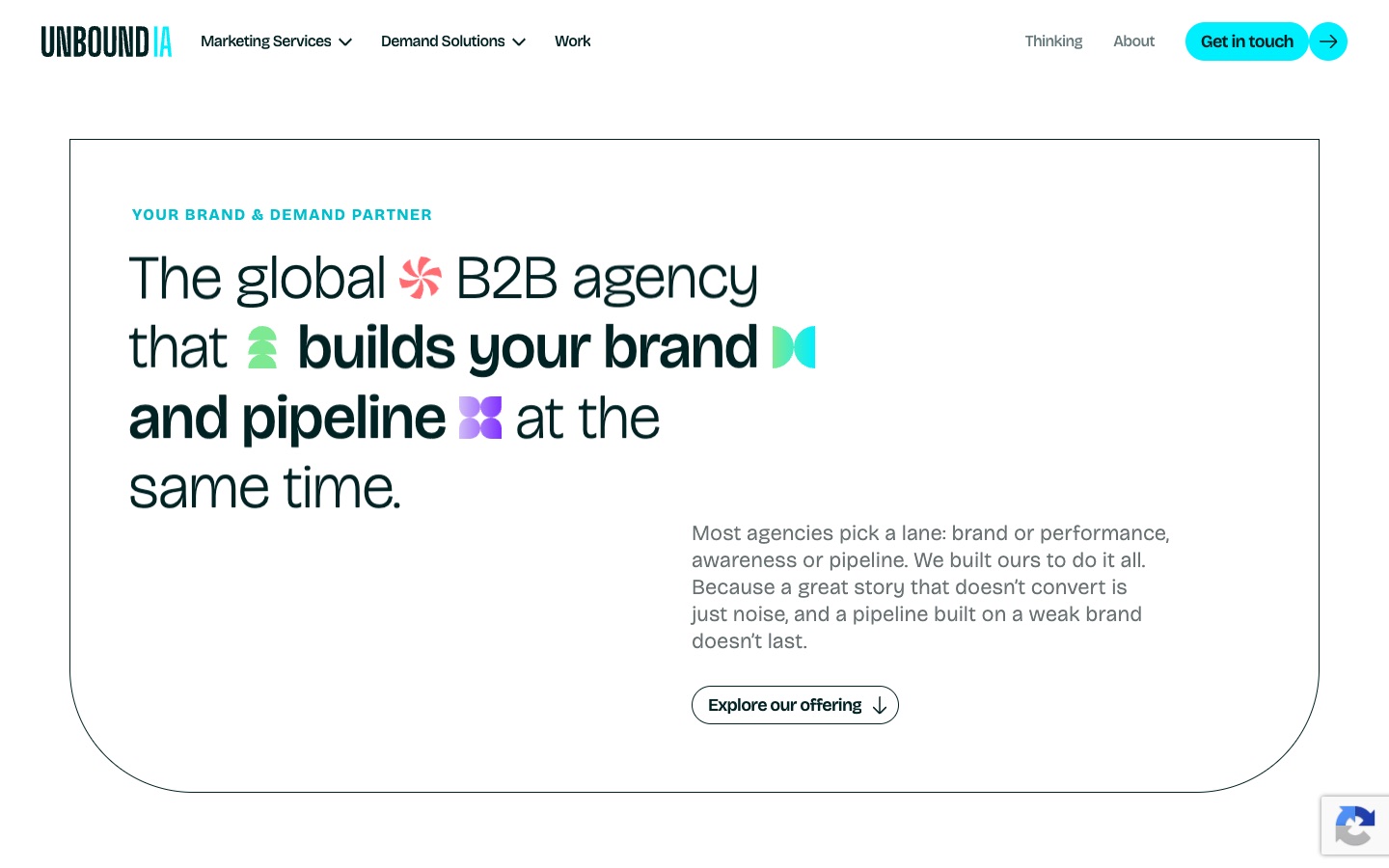 Unbound IA homepage