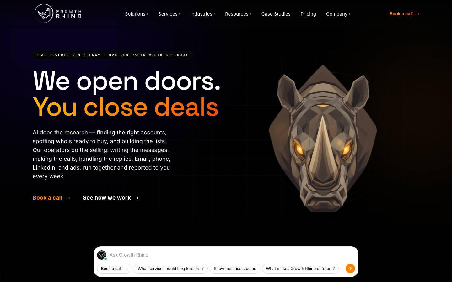 Growth Rhino homepage