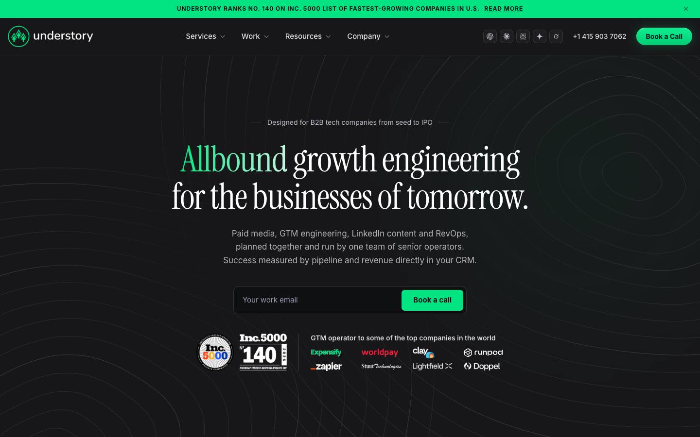 Understory homepage
